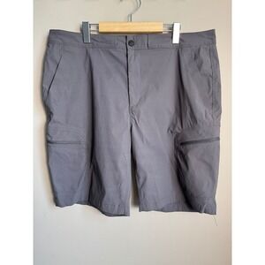 Wind River Mens Cargo Hiking Shorts Gray 38 Gorpcore Outdoor Utility Stretch